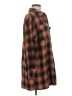 Simplee 100% Polyester Plaid Brown Coat Size M - photo 4