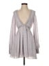 Acler 100% Polyester Chevron-herringbone Gray Cocktail Dress Size 2 - photo 1