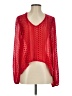 Blu Moon Red Long Sleeve Blouse Size XS (0) - photo 1