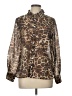 Bailey 44 Animal Print Brown Long Sleeve Blouse Size L - photo 1