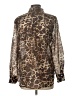 Bailey 44 Animal Print Brown Long Sleeve Blouse Size L - photo 2