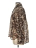 Bailey 44 Animal Print Brown Long Sleeve Blouse Size L - photo 5