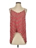 Mason 100% Silk Stripes Red Sleeveless Top Size 4 - photo 1