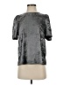 Vince Camuto Metallic Silver Short Sleeve Blouse Size XS - photo 1