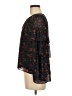 Madewell 100% Polyester Floral Blue Black 3/4 Sleeve Blouse Size M - photo 5