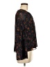 Madewell 100% Polyester Floral Blue Black 3/4 Sleeve Blouse Size M - photo 4