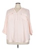 Torrid 100% Polyester Pink 3/4 Sleeve Blouse Size 3X Plus (3) - photo 1