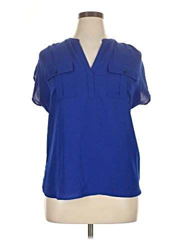 INC International Concepts Short Sleeve Blouse (view 1)