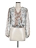 Japna Silver Long Sleeve Blouse Size M - photo 1