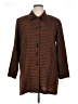 Fantazia Houndstooth Chevron-herringbone Checkered-gingham Plaid Solid Tweed Brown Coat Size XL (estimated) - photo 1