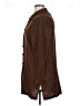 Fantazia Houndstooth Chevron-herringbone Checkered-gingham Plaid Solid Tweed Brown Coat Size XL (estimated) - photo 5