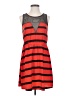 Lush Stripes Red Casual Dress Size S (estimated) - photo 1