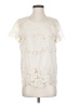 Ann Taylor 100% Polyester Ivory Short Sleeve Blouse Size S - photo 1