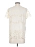 Ann Taylor 100% Polyester Ivory Short Sleeve Blouse Size S - photo 2