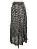AB Studio 100% Rayon Chevron-herringbone Gray Casual Skirt Size L - photo 2