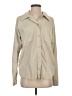 Thread & Supply Solid Tan Long Sleeve Button-Down Shirt Size S - photo 1