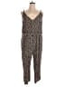 Bobeau Animal Print Brown Jumpsuit Size 2X - photo 1