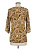 MICHAEL Michael Kors Paisley Gold 3/4 Sleeve Blouse Size M - photo 2