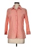 Talbots 100% Cotton Orange 3/4 Sleeve Button-Down Shirt Size M - photo 1
