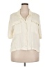 Forever 21 Plus Ivory 3/4 Sleeve Button-Down Shirt Size 2X - photo 1