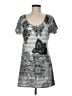 Cache Paisley Gray Casual Dress Size M - photo 1