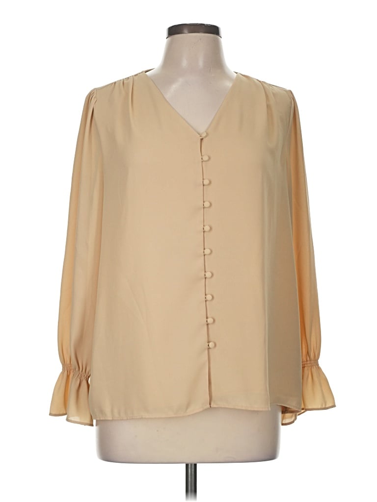 Pre-owned Alfani 3/4 Sleeve Blouse In Brown