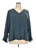 T Tahari 100% Polyester Teal 3/4 Sleeve Blouse Size 2X - photo 1