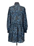 Joy Joy 100% Polyester Animal Print Blue Casual Dress Size XS - photo 2