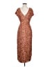 Mac Duggal 100% Polyester Tweed Brown Cocktail Dress Size 4 - photo 1