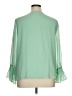 JM Collection 100% Polyester Green 3/4 Sleeve Blouse Size XL - photo 2