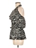 Boston Proper 100% Polyester Silver Black Sleeveless Blouse Size 8 - photo 5