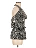 Boston Proper 100% Polyester Silver Black Sleeveless Blouse Size 8 - photo 4