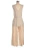 Natori Metallic Tan Ivory Jumpsuit Size XS - photo 2