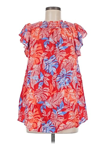 Red Carter Sleeveless T-Shirt (view 1)