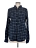 Trovata Plaid Blue Long Sleeve Button-Down Shirt Size M - photo 1