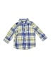Carter's 100% Cotton Plaid Blue Long Sleeve Button-Down Shirt 9-12 MO / 12 MO - photo 1