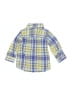 Carter's 100% Cotton Plaid Blue Long Sleeve Button-Down Shirt 9-12 MO / 12 MO - photo 2