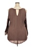 Lovesick 100% Rayon Brown 3/4 Sleeve Blouse Size 2X Plus (2) - photo 2