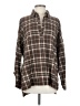 AEMI+CO Brown Long Sleeve Blouse Size S - photo 1