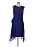DKNY 100% Polyester Blue Cocktail Dress Size 10 - photo 1
