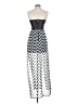 Sans Souci 100% Polyester Chevron-herringbone Silver Black Cocktail Dress Size S - photo 2