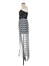 Sans Souci 100% Polyester Chevron-herringbone Silver Black Cocktail Dress Size S - photo 5
