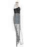 Sans Souci 100% Polyester Chevron-herringbone Silver Black Cocktail Dress Size S - photo 4