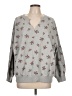 Assorted Brands Floral Gray Pullover Sweater Size L - photo 1