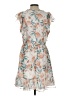 Here Comes the Sun 100% Polyester Floral Tan Cocktail Dress Size L - photo 2