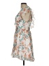 Here Comes the Sun 100% Polyester Floral Tan Cocktail Dress Size L - photo 5