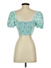 Zara Green Short Sleeve Blouse Size S - photo 2
