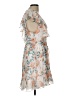 Here Comes the Sun 100% Polyester Floral Tan Cocktail Dress Size L - photo 4