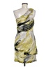 Max and Cleo 100% Polyester Graphic Yellow Cocktail Dress Size 6 - photo 2