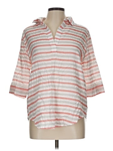 Lilla P 3/4 Sleeve Button-Down Shirt (view 1)
